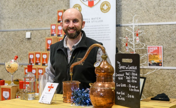 The Lincoln Distillery Co-owner Matt Felgate at the Lincolnshire Food & Gift Fair