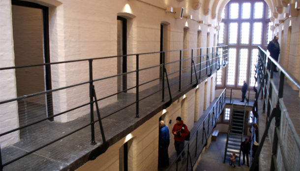 The Victorian Prison located inside the Castle